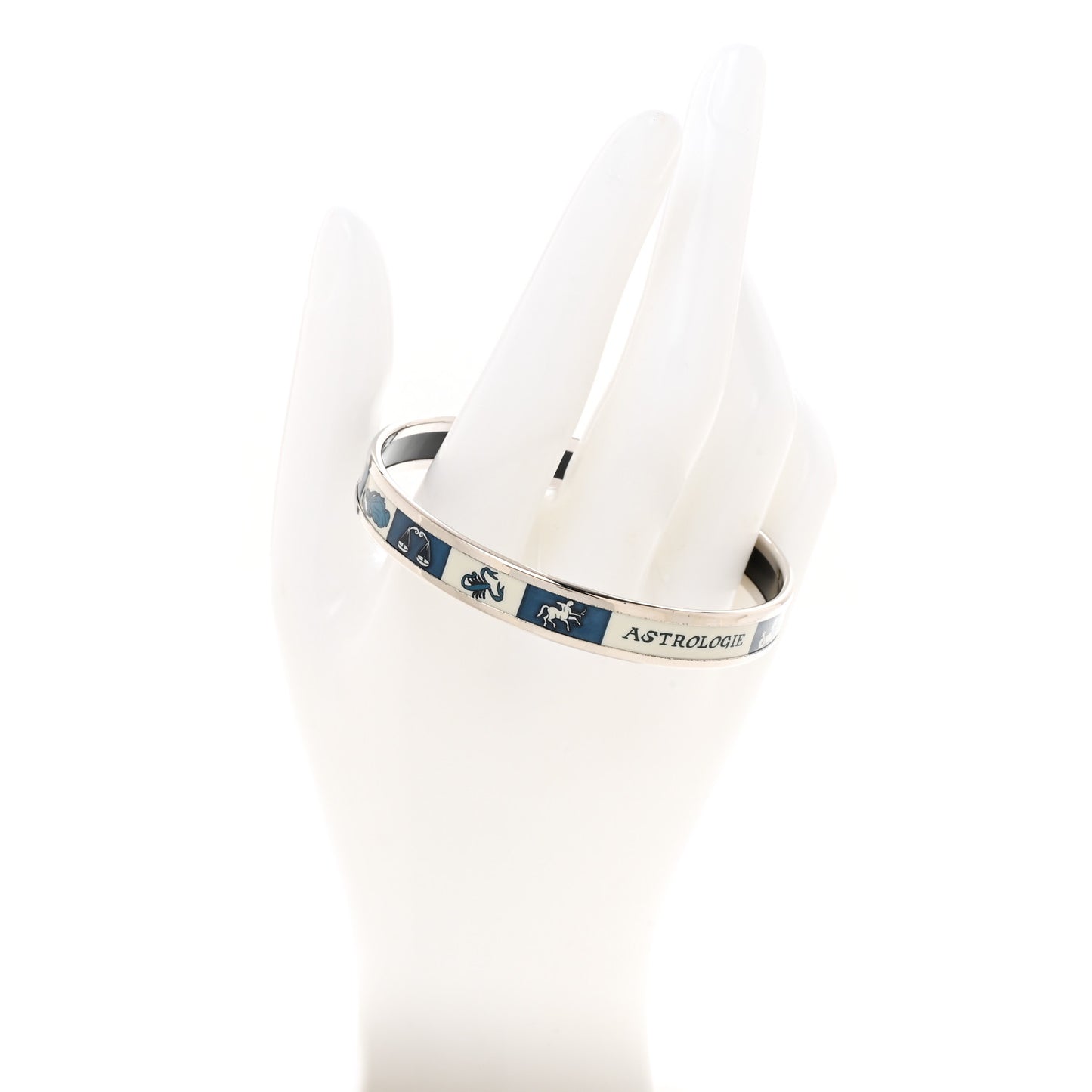 Enamel Printed Narrow Astrologie Nouvelle Bracelet 70 White Navy