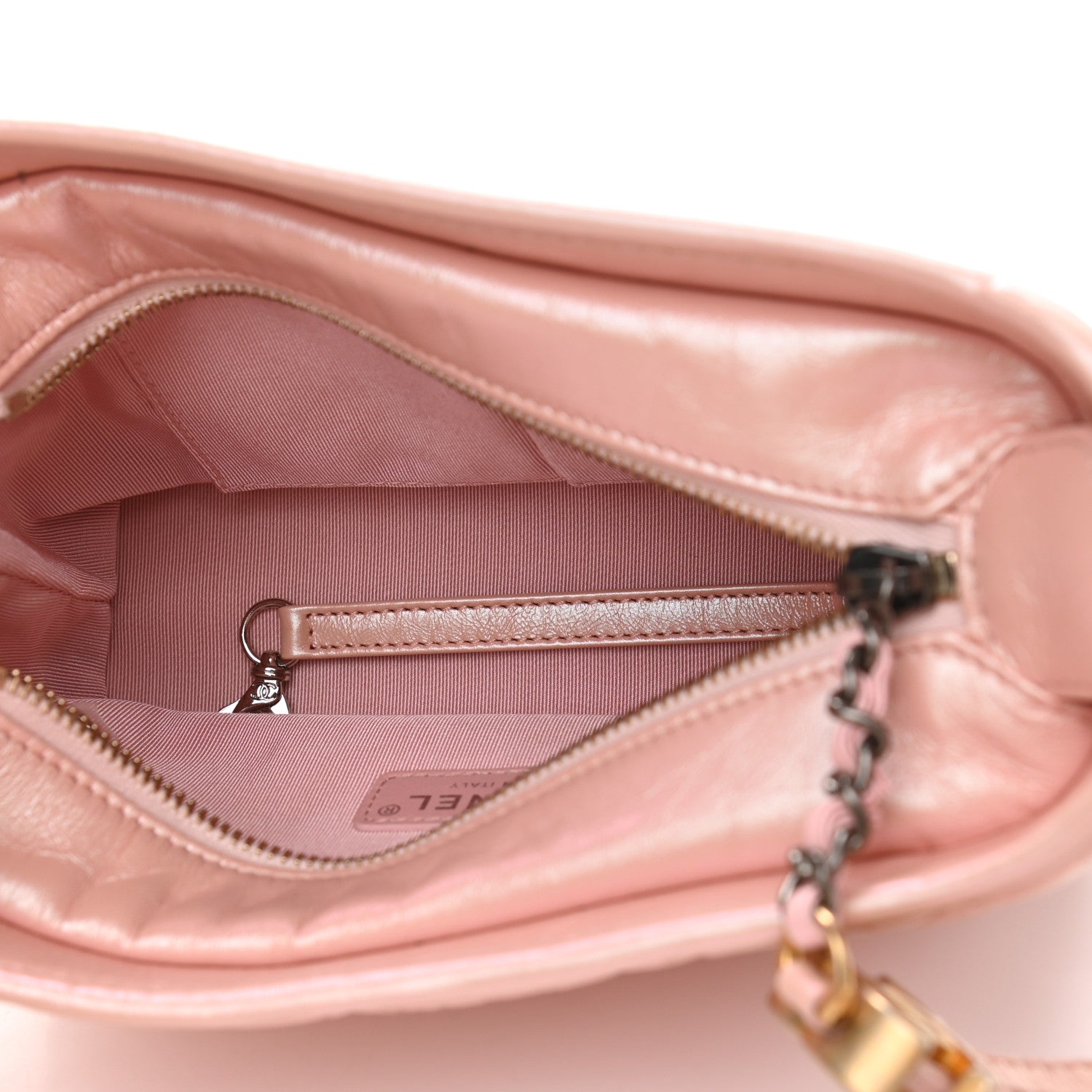Chanel Iridescent Aged Calfskin Quilted Small Gabrielle Hobo Light Pink 7 of 11