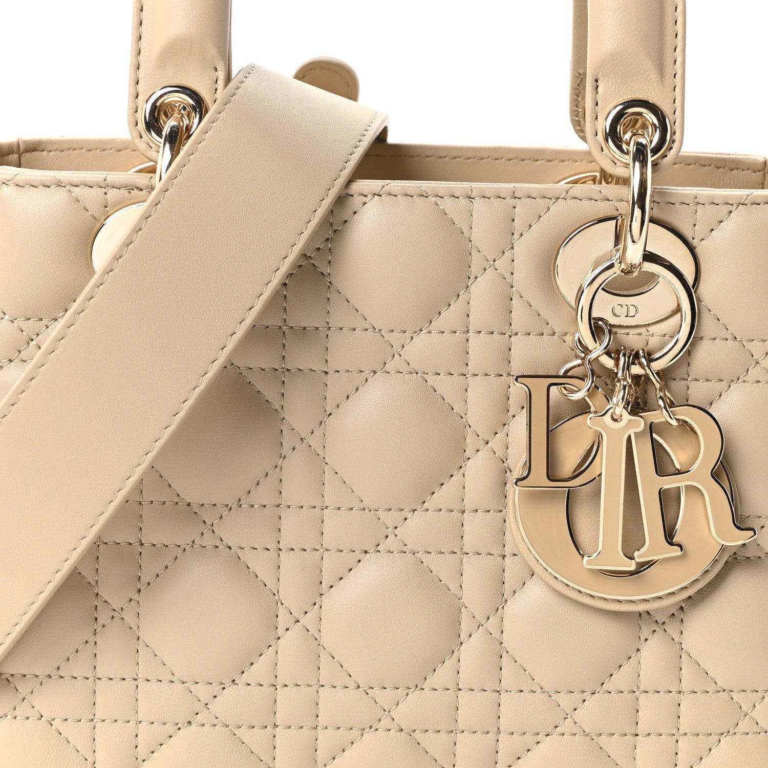 Christian Dior Lambskin Cannage Small My ABCDior Lady Dior Corda 7 of 9