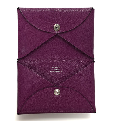 Hermes Chevre Mysore Calvi Card Case Anemone 5 of 8