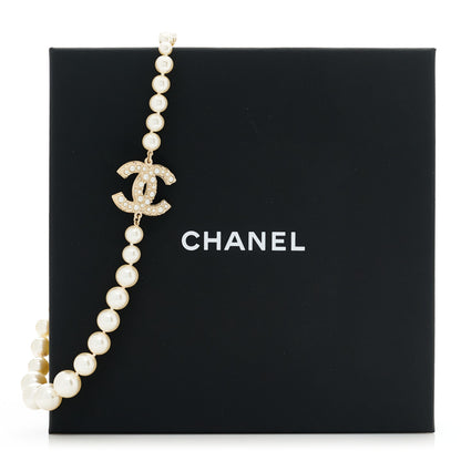 Chanel Pearl CC 100th Anniversary Necklace Light Gold 6 of 6