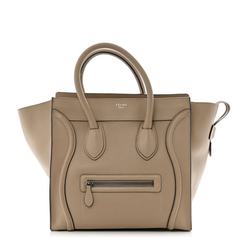 Drummed Calfskin Mini Luggage Dune