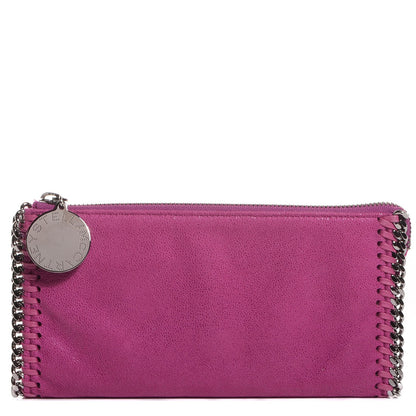 Stella McCartney Faux Leather Shaggy Deer Falabella Zip Wallet Pink 1 of 9