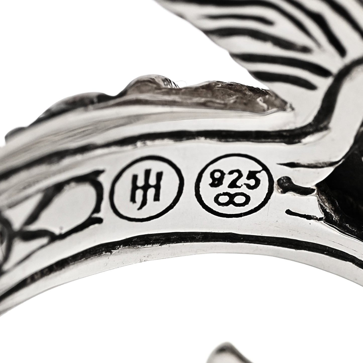 Sterling Silver Black Sapphires Ruby Naga Dragon Head Ring 54 7