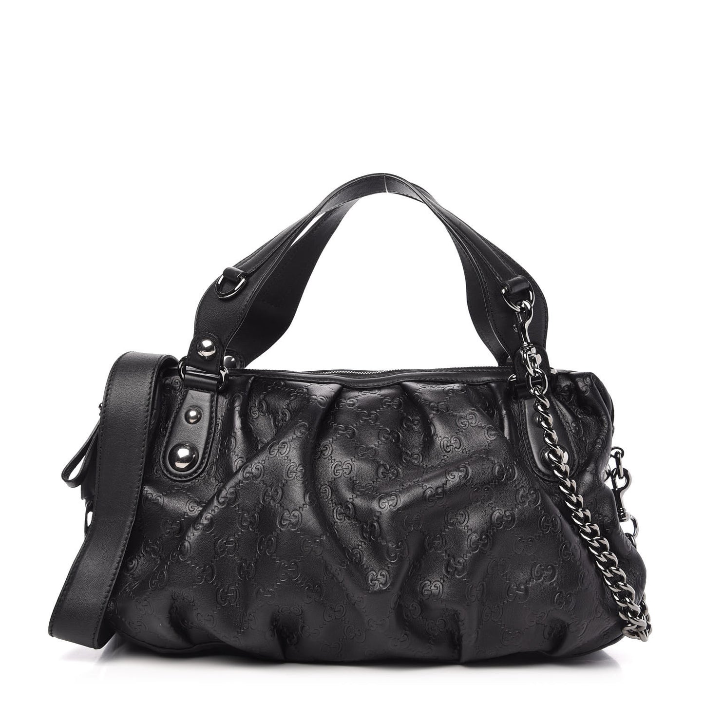 Guccissima Medium Icon Bit Boston Black
