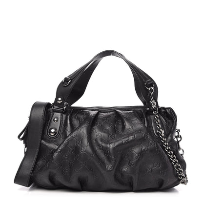 Gucci Guccissima Medium Icon Bit Boston Black 1 of 9