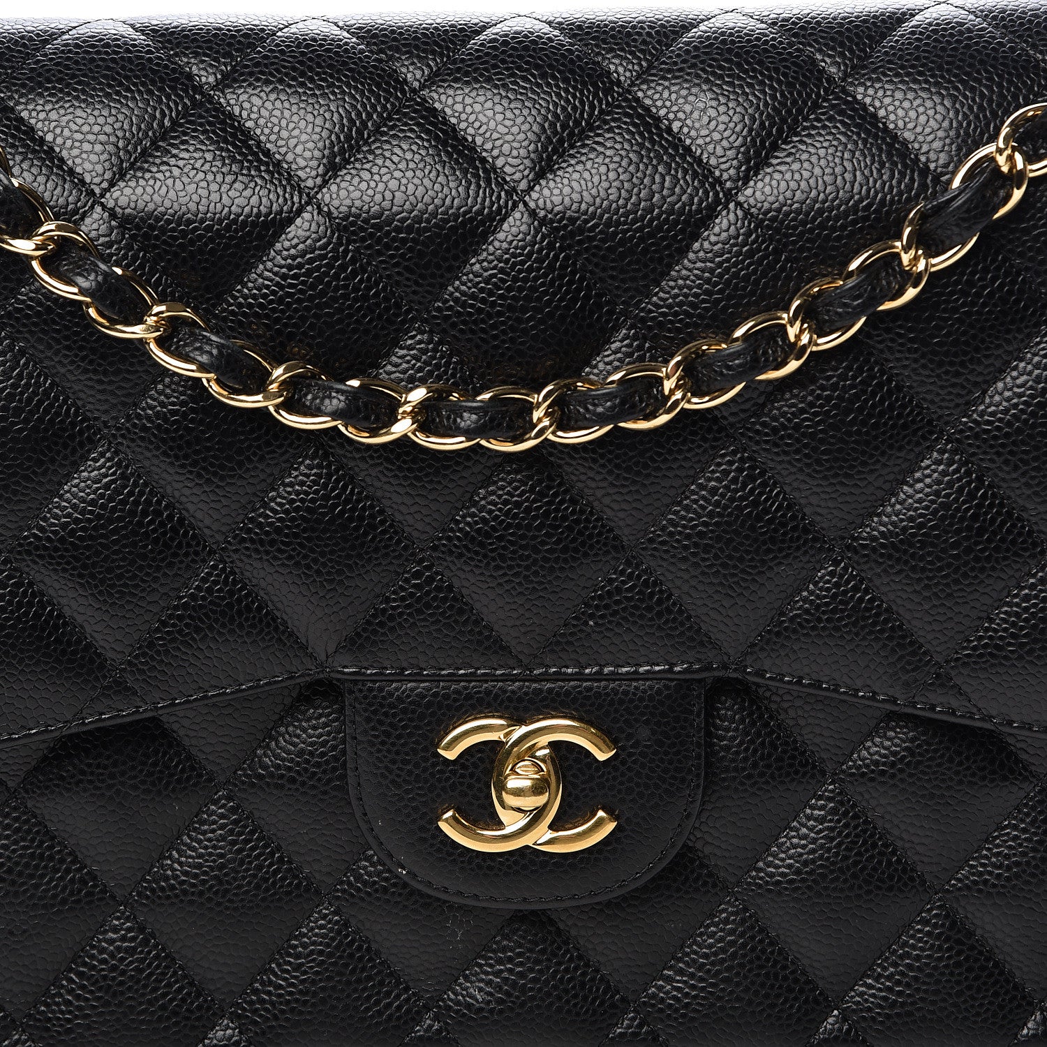 Chanel Caviar Quilted Jumbo Double Flap Black 8 of 17