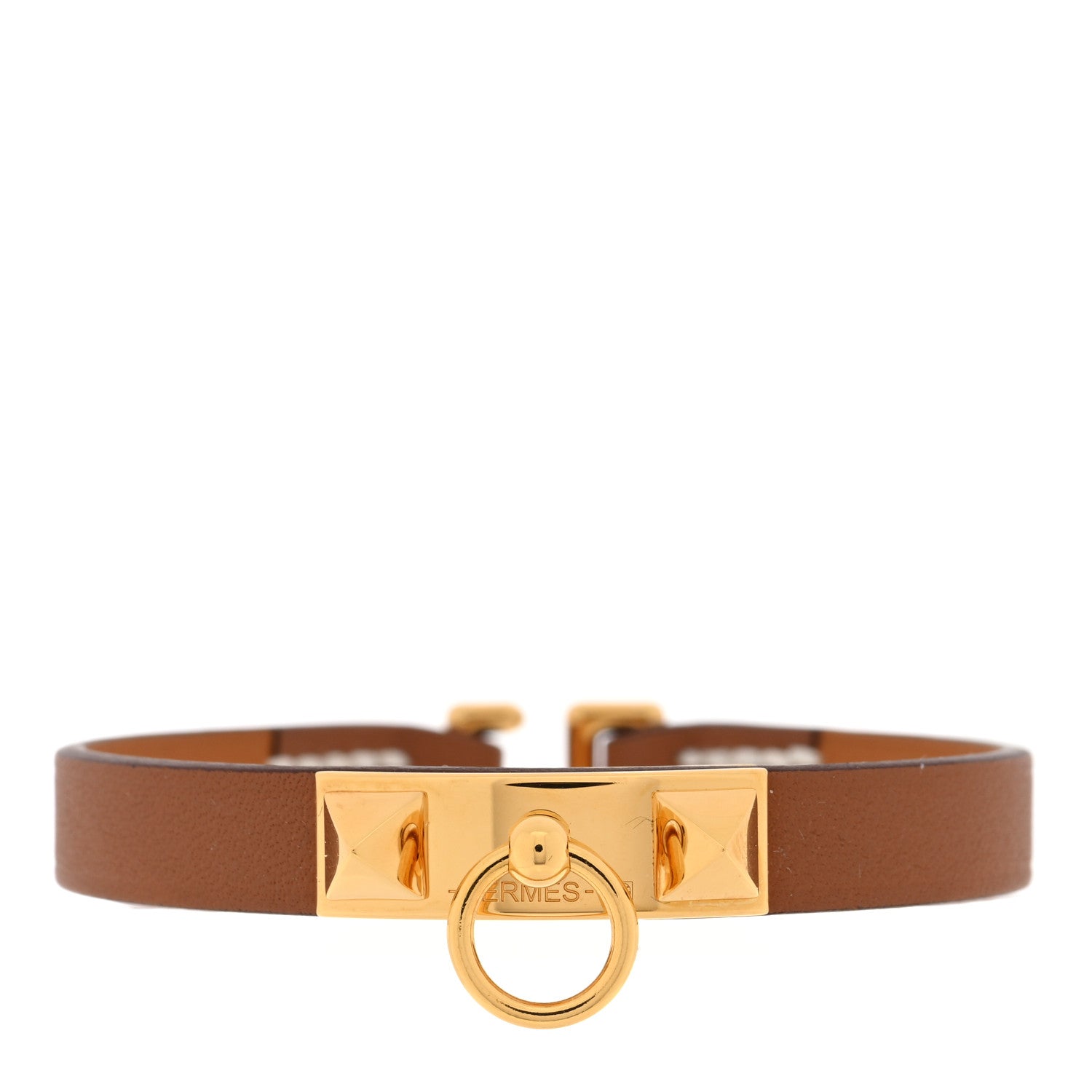 Hermes Mini Rivale Bracelet T2 Gold 1 of 6