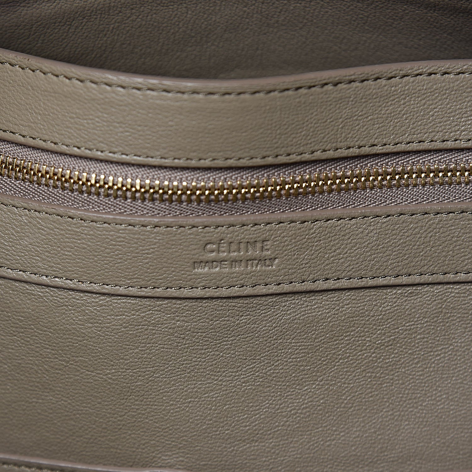 Celine Crocodile Embossed Nubuck Small Belt Cabas Phantom Beige 6 of 11