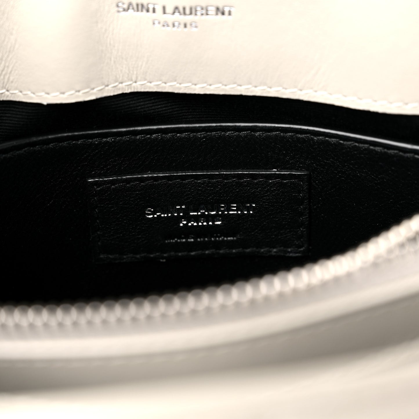 Calfskin Y Quilted Monogram Small Loulou Chain Satchel Crema Soft