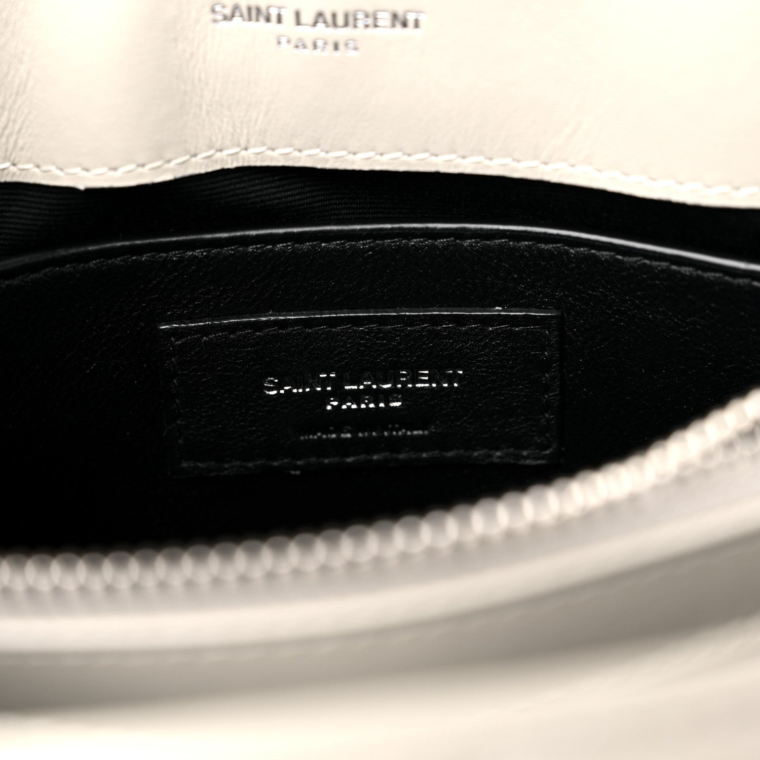 Saint Laurent Calfskin Y Quilted Monogram Small Loulou Chain Satchel Crema Soft 6 of 8
