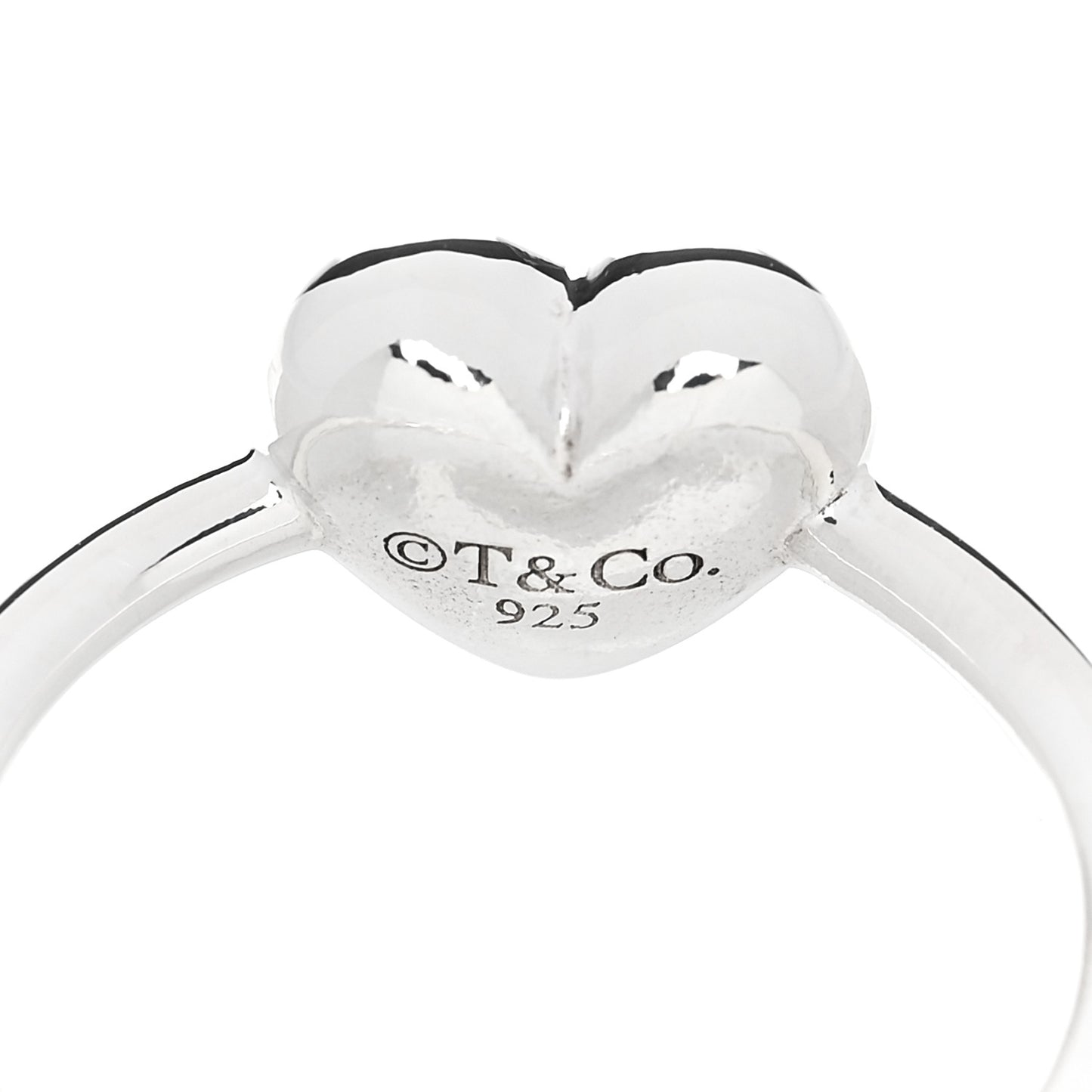 Sterling Silver Heart Puff Ring 53 6.5