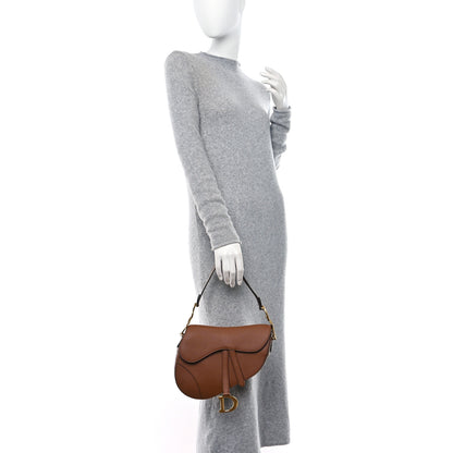 Christian Dior Grained Calfskin Saddle Bag Camello 2 of 10