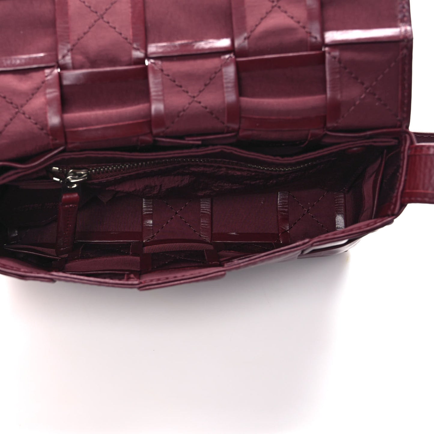 Paper Calfskin Maxi Intreccio Cassette Crossbody Bag Barolo