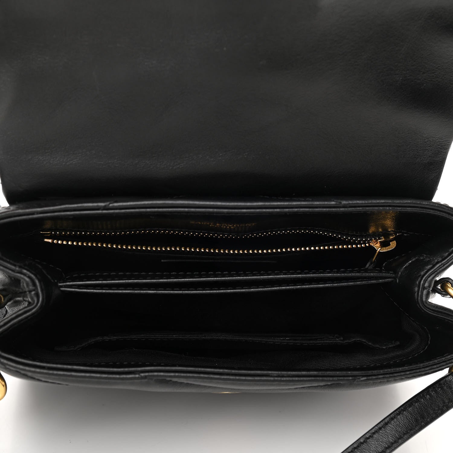 Saint Laurent Calfskin Y Quilted Monogram Toy Loulou Crossbody Bag Black 5 of 9