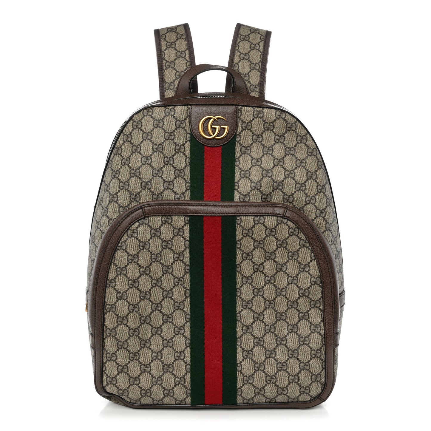 GG Supreme Monogram Medium Ophidia Day Backpack Brown