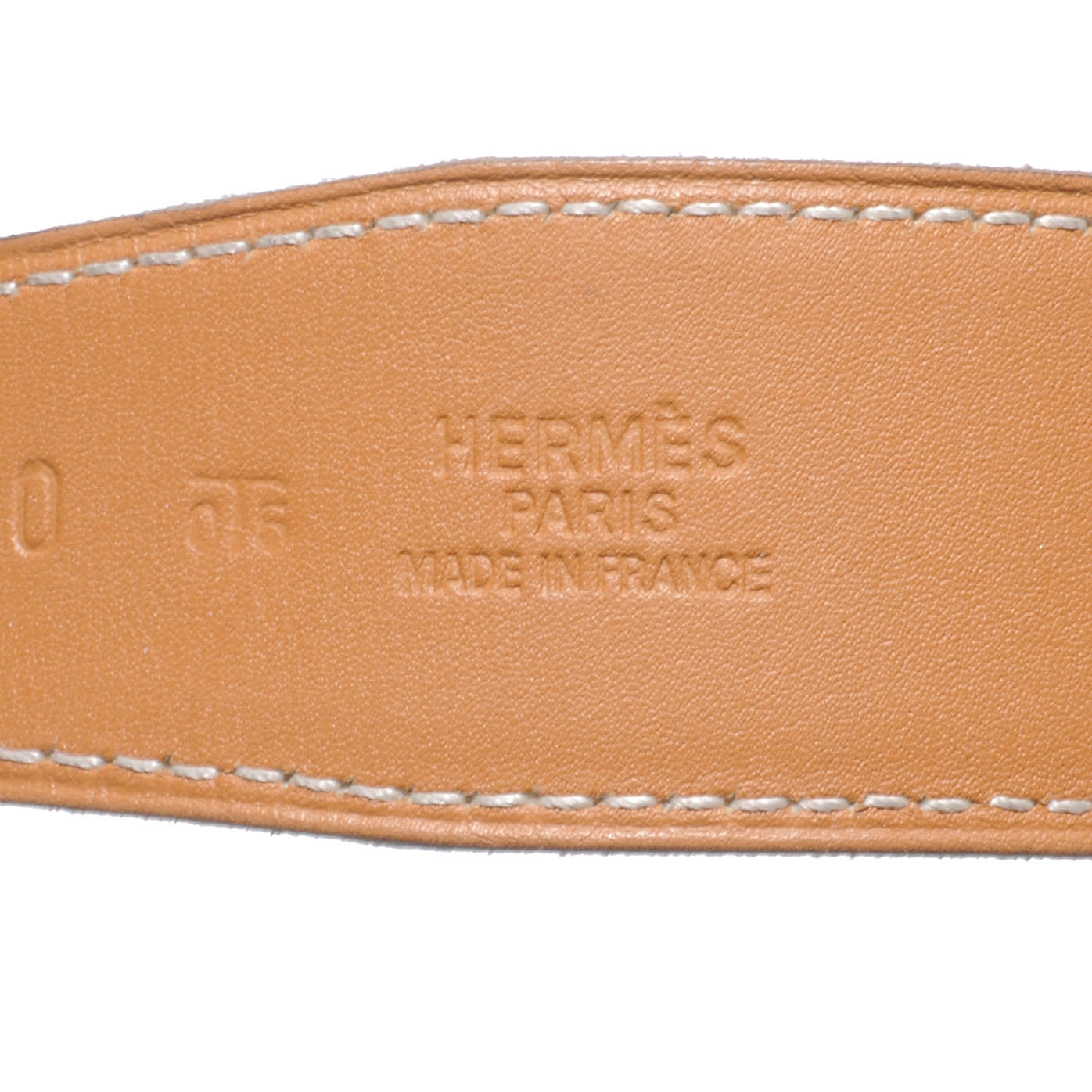 Hermes Chamonix Epsom Reversible Belt Strap 100 Natural Blanc 2 of 5