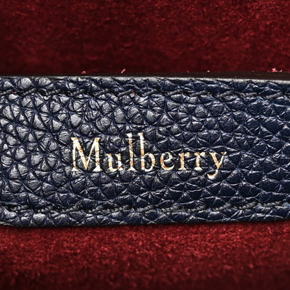 Mulberry Classic Grain College Stripe Zipped Bayswater Midnight White 6 of 10