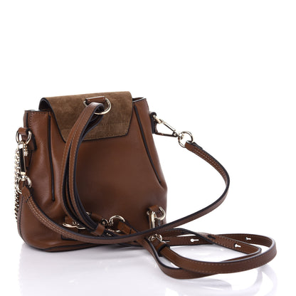 Chloe Suede Calfskin Mini Faye Backpack Woody Khaki 3 of 11