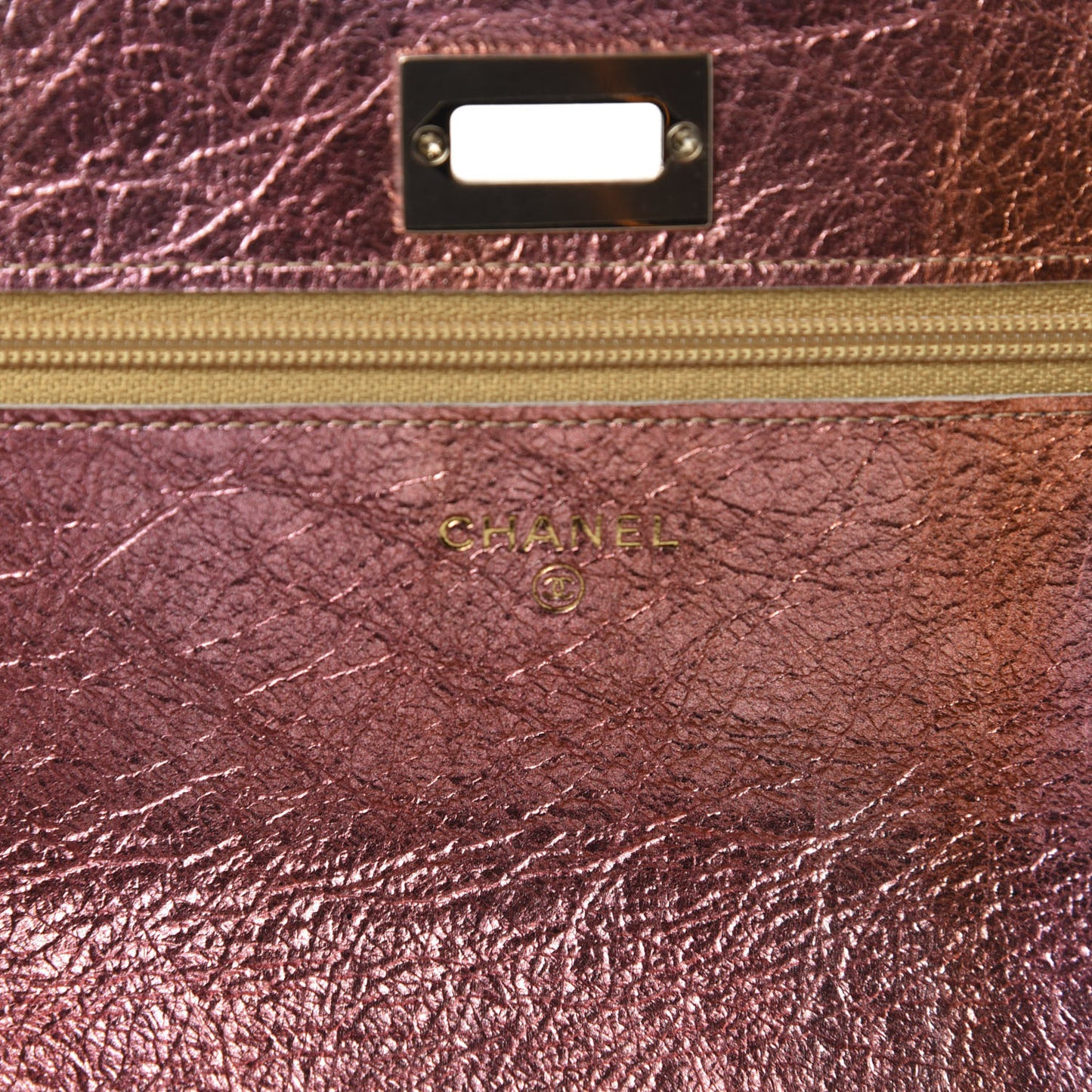 Metallic Goatskin Quilted 2.55 Reissue Wallet on Chain WOC Multicolor