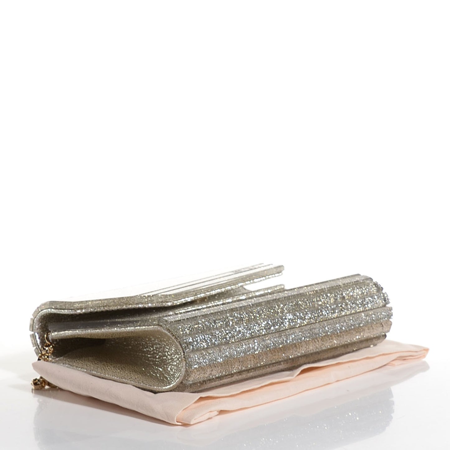 Acrylic Glitter Candy Clutch Champagne