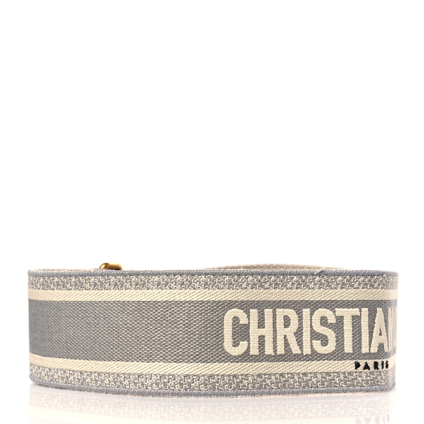 Canvas Embroidered Shoulder Strap Grey