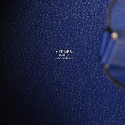 Hermes Taurillon Clemence Picotin Lock 22 MM Bleu Electrique 6 of 12
