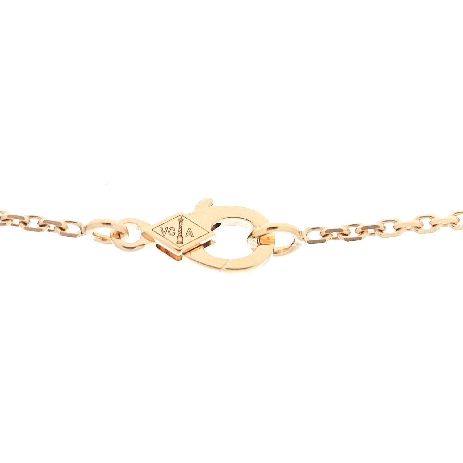 Van Cleef & Arpels 18K Yellow Gold Guilloche Vintage Alhambra Pendant Necklace 6 of 8