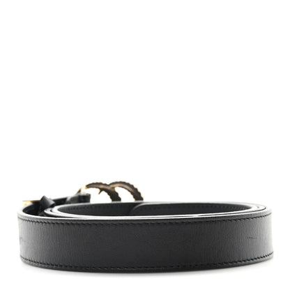 Gucci Moon Calfskin Torchon Double G 25mm Belt 95 38 Black 2 of 6