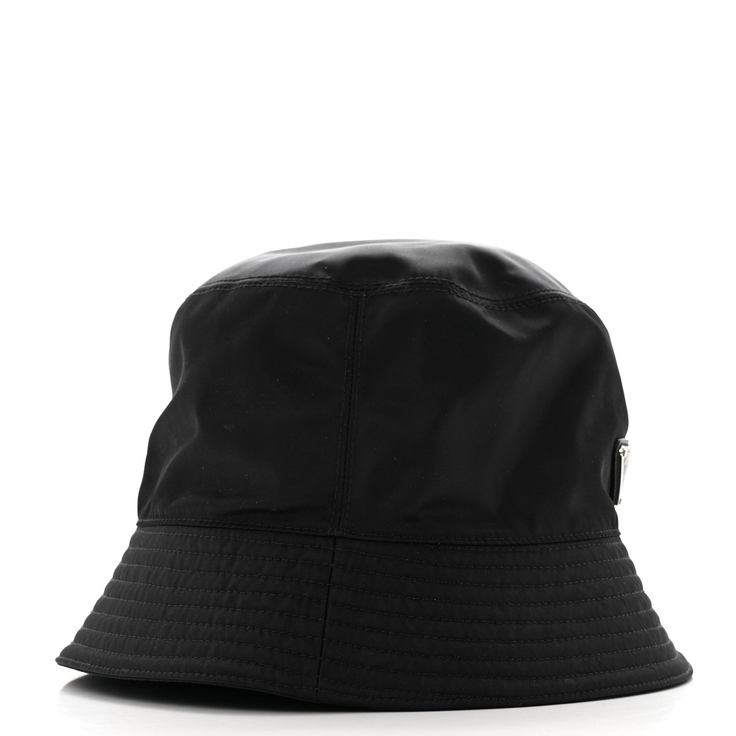 Re-Nylon Metal Triangle Logo Mens Bucket Hat XL Black