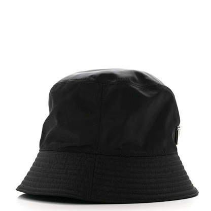 Prada Re-Nylon Metal Triangle Logo Mens Bucket Hat XL Black 5 of 9