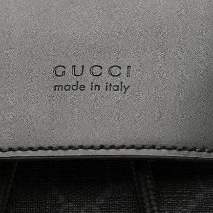 Gucci Soft GG Supreme Monogram Calfskin Web Double Buckle Backpack Black 9 of 12