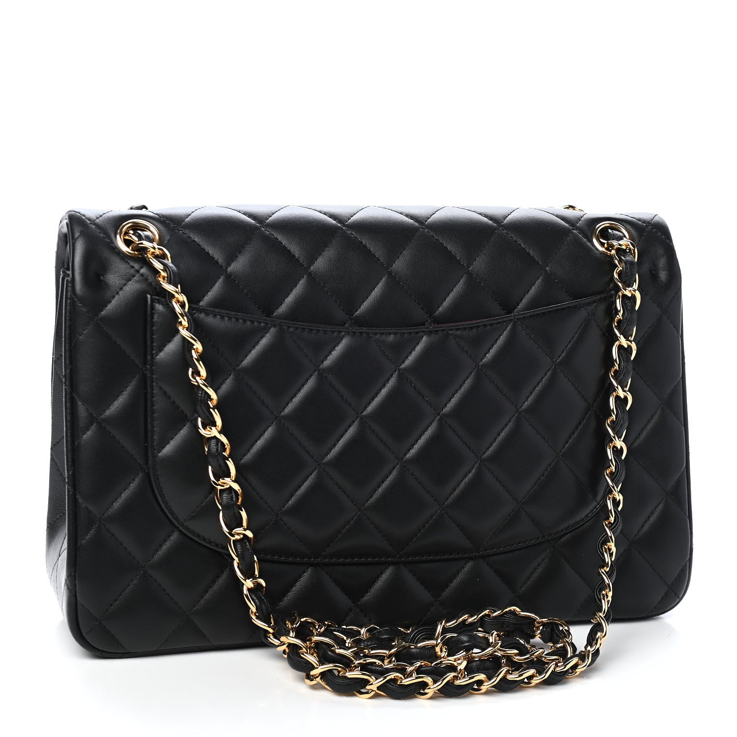 Chanel Lambskin Quilted Jumbo Double Flap Black 3 of 9