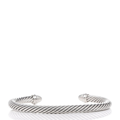 David Yurman Sterling Silver Pave Diamond 5mm Cable Classics Bracelet 3 of 4