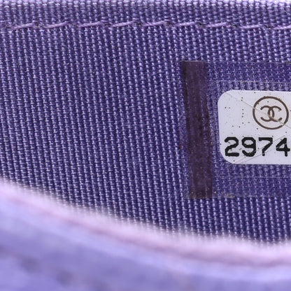 Chanel Caviar Quilted Incognito Zip Coin Purse Purple 8 of 8