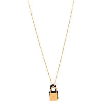 Hermes Swift Small O'Kelly Pendant Necklace Black 1 of 7