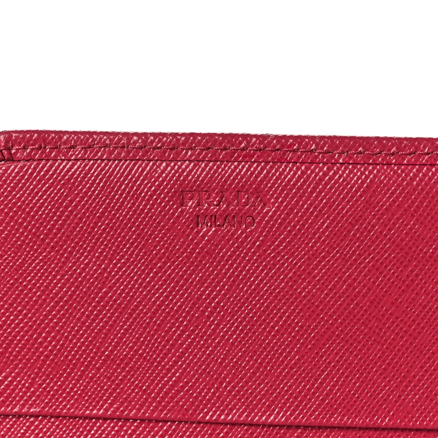 Prada Saffiano Metal Wallet Pink 7 of 9
