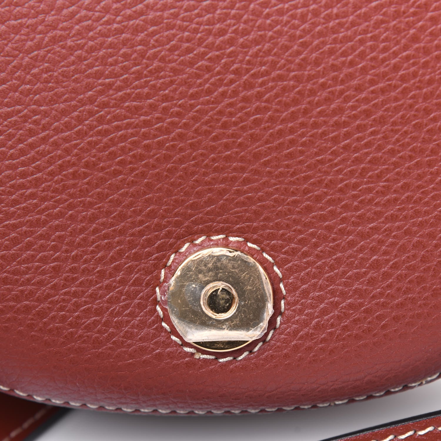 Chloe Grained Calfskin Small Darryl Saddle Crossbody Bag Sepia Brown 11 of 14