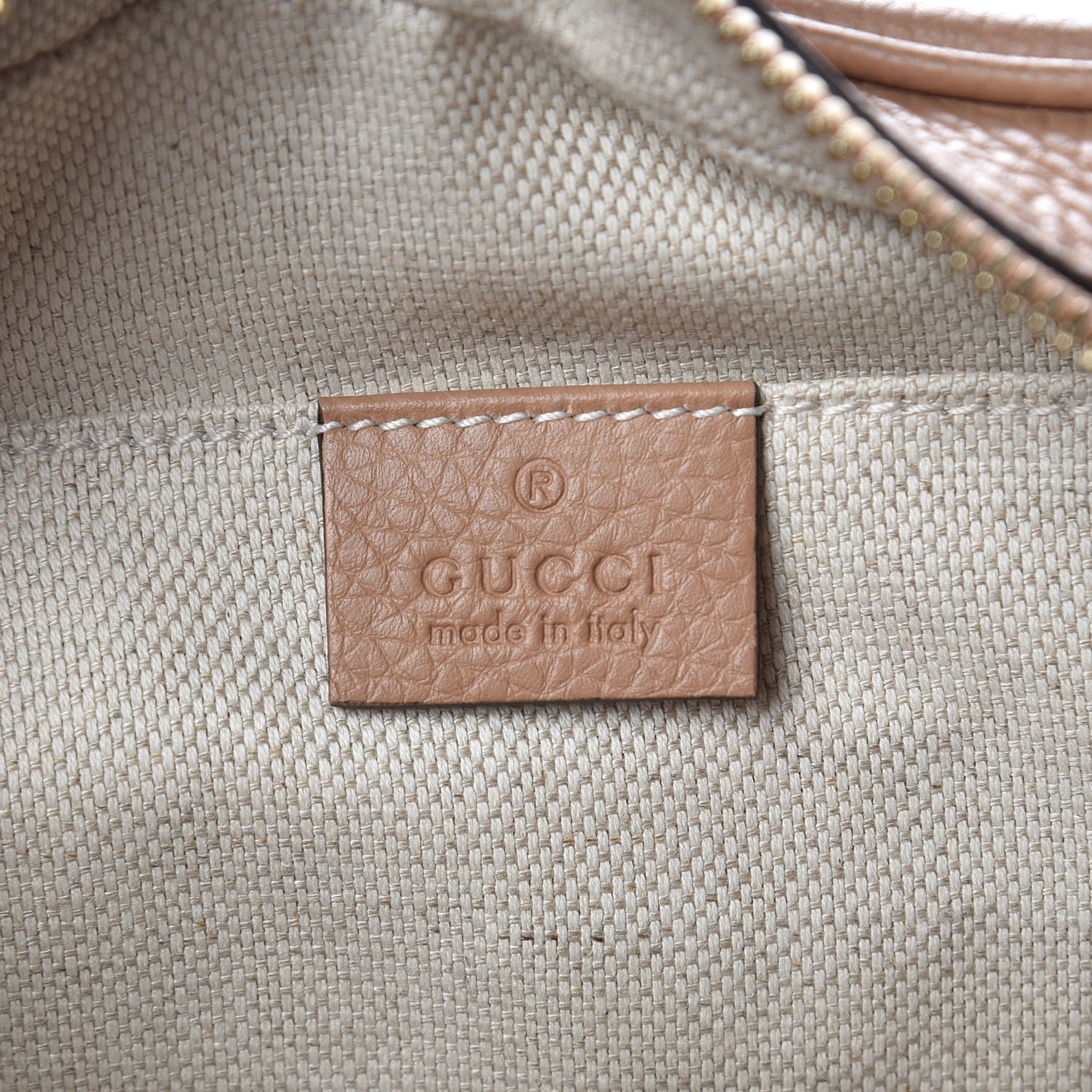 Pebbled Calfskin Small Soho Disco Bag Camelia