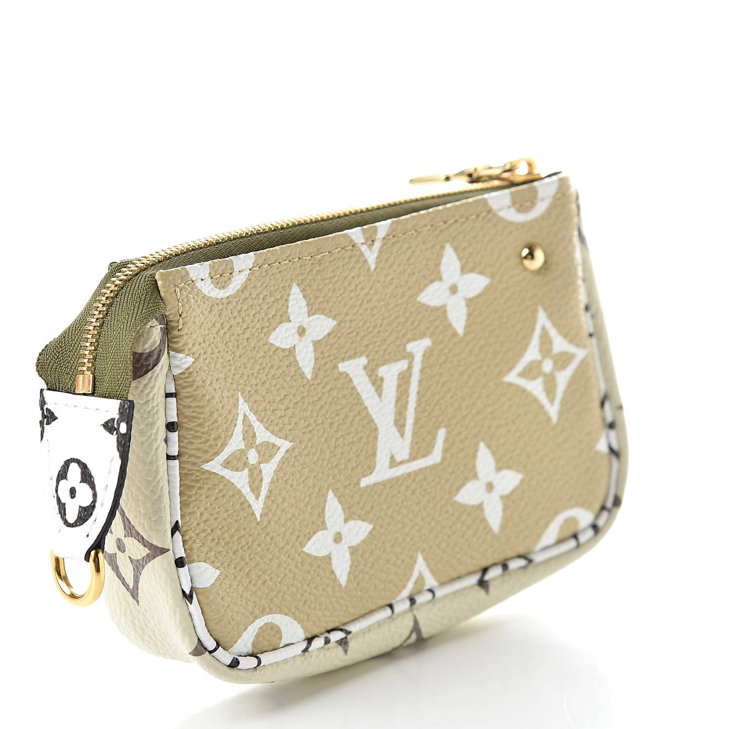 Monogram Giant Micro Pochette Accessories Kaki White
