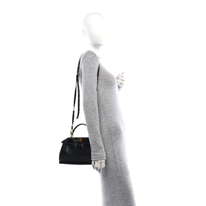 Fendi Nappa Mini Peekaboo Iconic Satchel Black 2 of 10