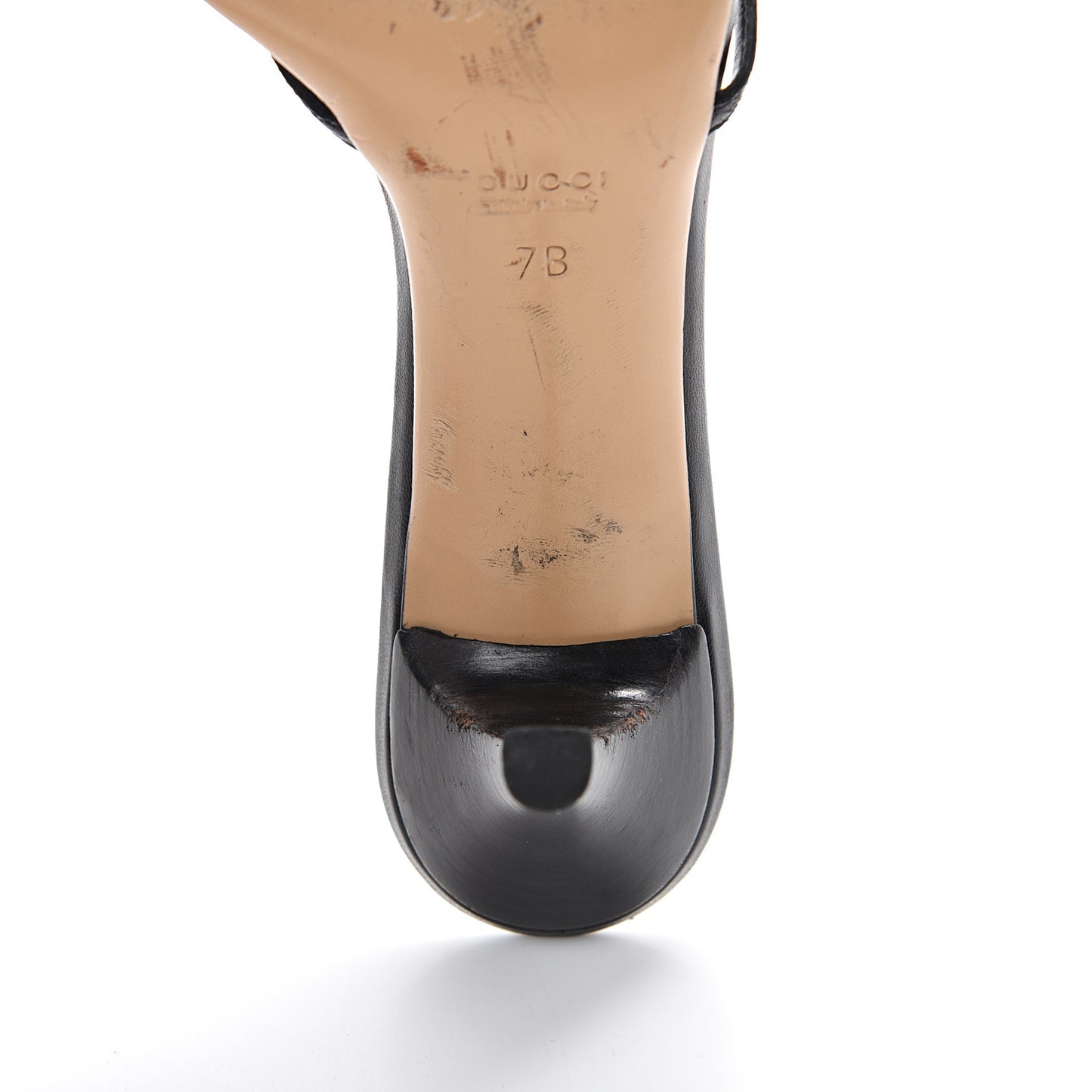 Calfskin Interlocking G Slide Sandal 7 Black