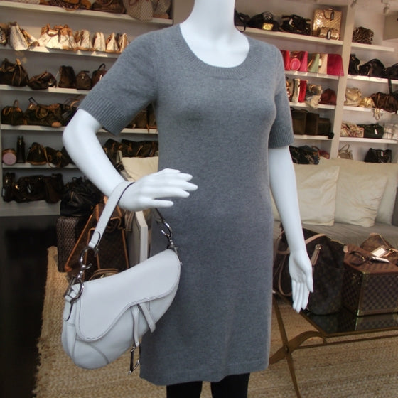 Christian Dior Leather Saddle Bag White 2 of 11