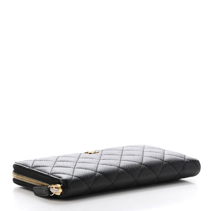 Chanel Caviar Quilted Large Gusset Zip Around Wallet Black 3 of 4