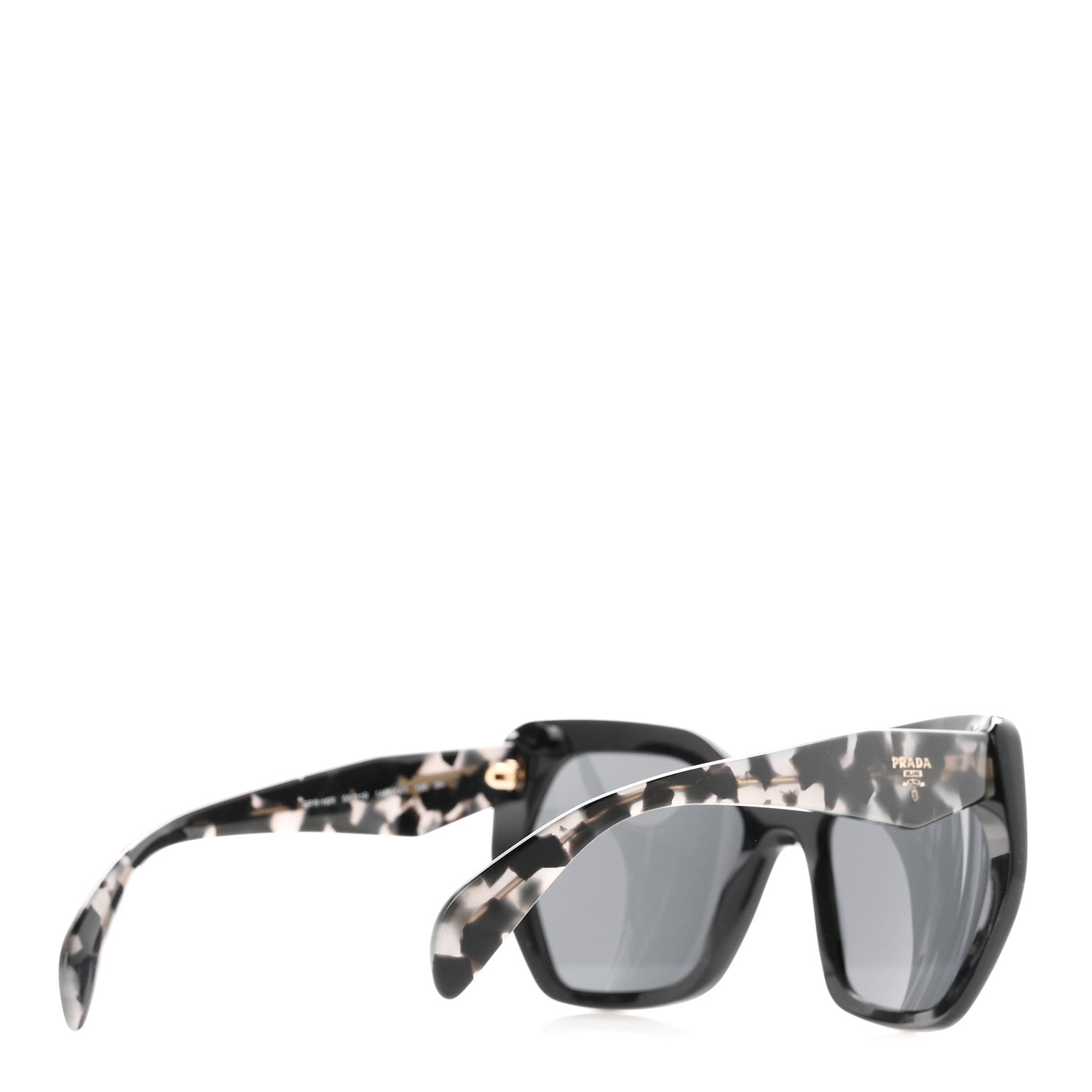 Prada Acetate Sunglasses SPR 16R Black Tortoise Grey 4 of 8