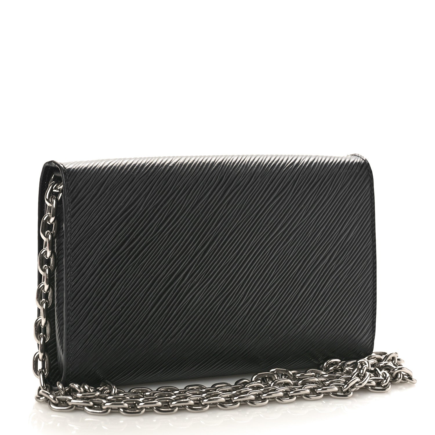 Louis Vuitton Epi Twist Chain Wallet Black 2 of 8