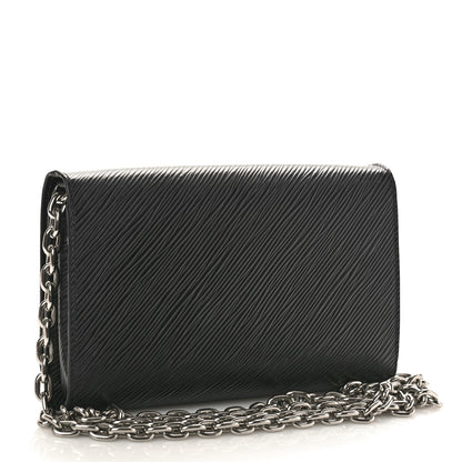 Louis Vuitton Epi Twist Chain Wallet Black 2 of 8