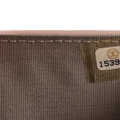 Chanel Metallic Calfskin Diamond Stitch Compact French Flap Wallet Gold Rose 8 of 9