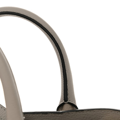 Burberry Grainy Calfskin Perforated Medium Broguing Banner Tote Grey 12 of 12