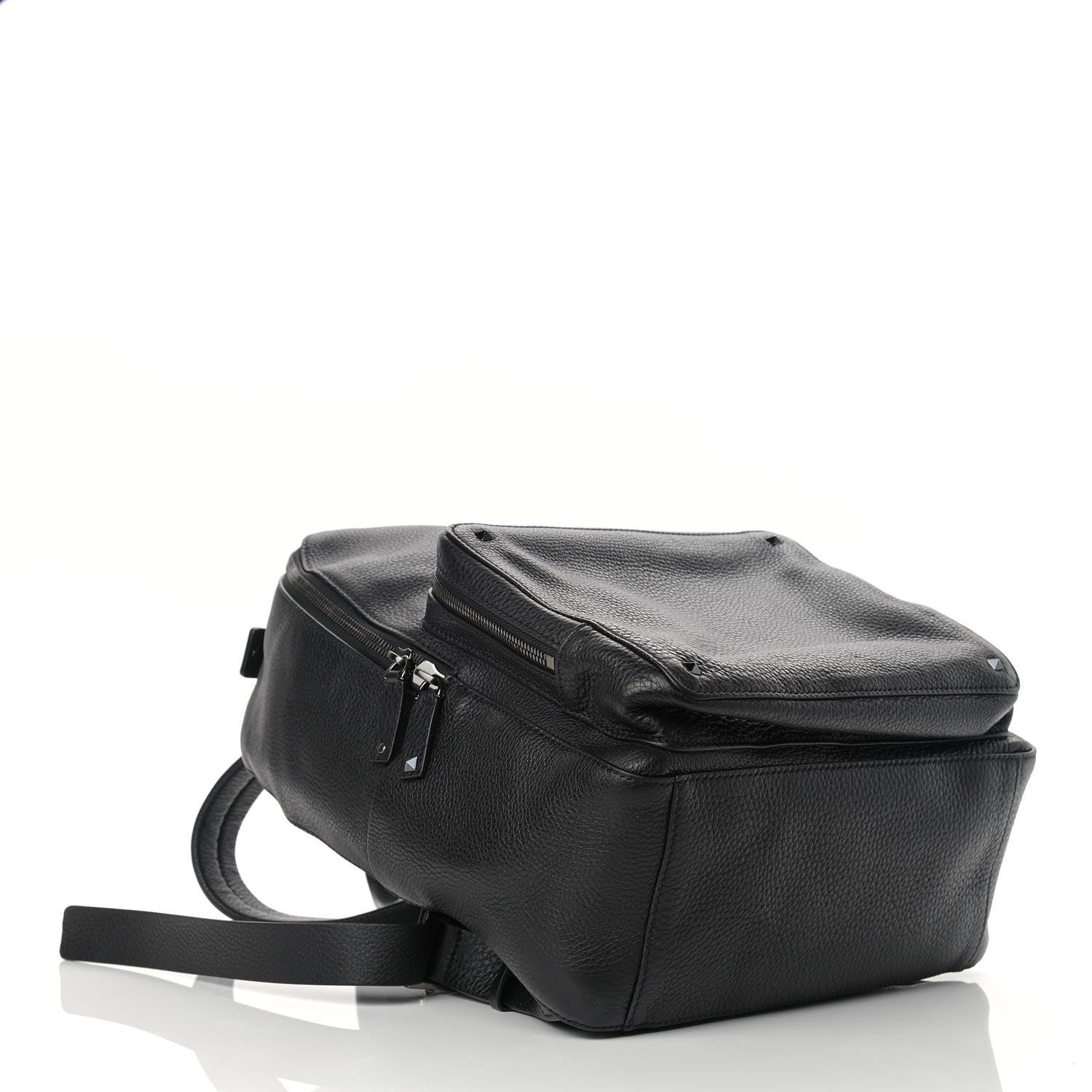 Valentino Garavani Grained Calfskin Rockstud Backpack Black 3 of 8